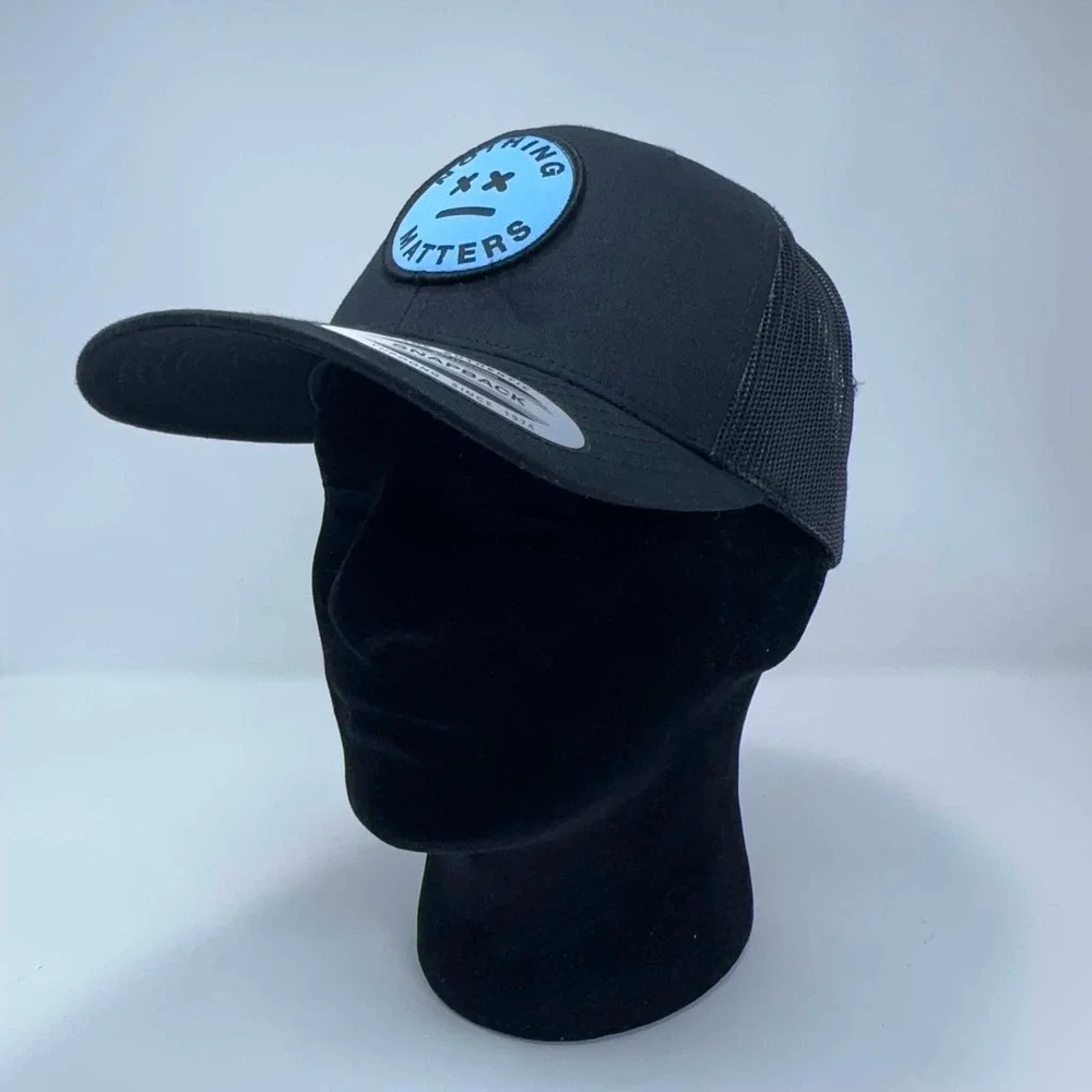 Barstool Sports x‎ Nothing Matters Black Trucker Snapback Hat Adjustable Patch